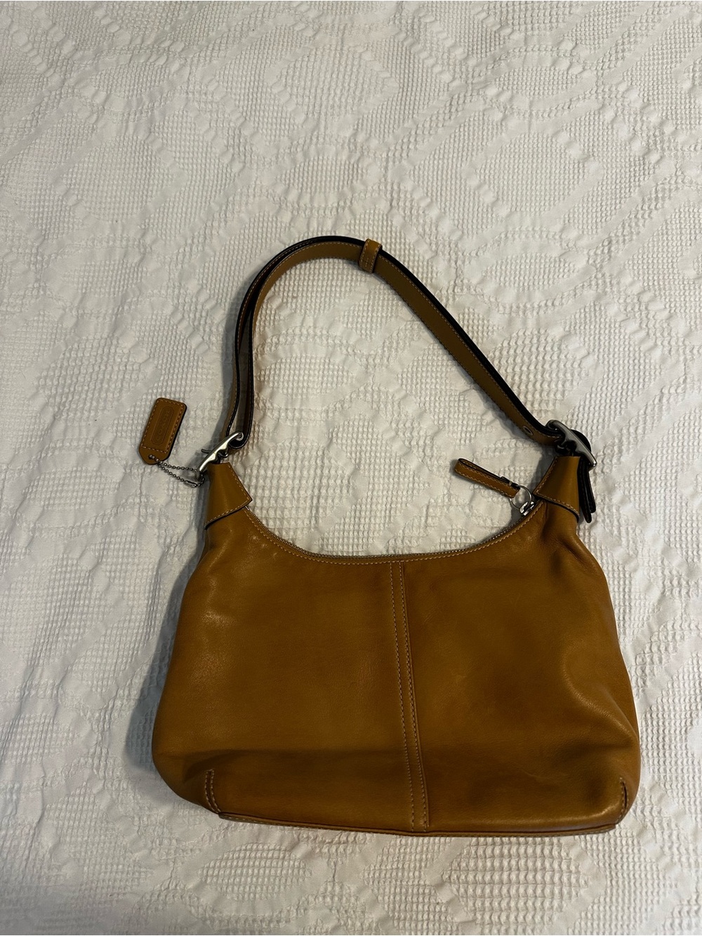 COACH Vintage Legacy British Tan Leather Convertible Shoulder Bag-9566